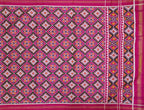Pink Patan Patola Handloom Pure Silk Double Ikat Dupatta - Luxurion World
