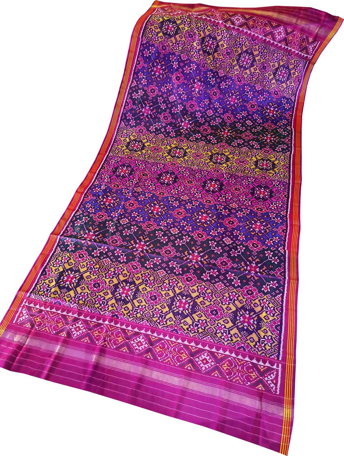 Vibrant Multicolor Handloom Silk Dupatta - Luxurion World