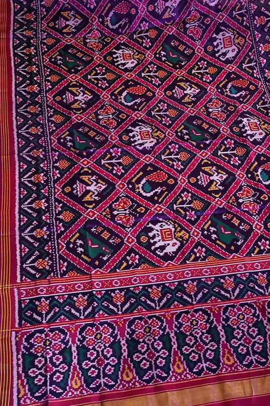 Vibrant Handloom Patola Silk Dupatta in Multicolor - Luxurion World
