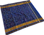 Blue Handloom Single Ikat Rajkot Patola Dupatta - Luxurion World