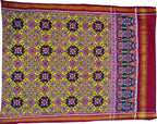 Yellow Semi Patan Patola Handloom Pure Silk Dupatta - Luxurion World