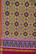 Yellow Semi Patan Patola Handloom Pure Silk Dupatta - Luxurion World