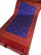 Blue Semi Patan Patola Silk Dupatta - Luxurion World