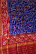 Blue Semi Patan Patola Silk Dupatta - Luxurion World