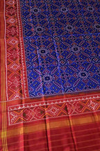Blue Semi Patan Patola Silk Dupatta - Luxurion World