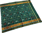 Green Patola Handloom Silk Ikat Dupatta - Luxurion World