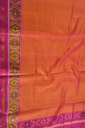 Orange Patola Handloom Single Ikat Silk Dupatta - Luxurion World
