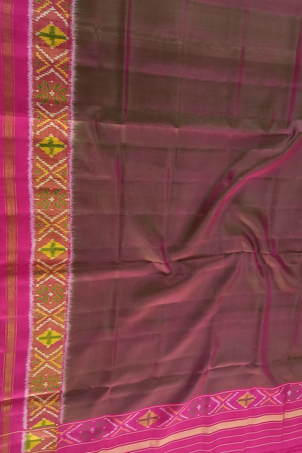Maroon Patola Handloom Silk Ikat Dupatta - Luxurion World