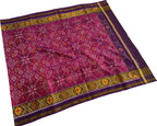 Stunning Pink Patola Handloom Ikat Silk Dupatta - Luxurion World