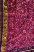 Stunning Pink Patola Handloom Ikat Silk Dupatta - Luxurion World