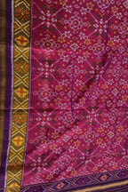 Stunning Pink Patola Handloom Ikat Silk Dupatta - Luxurion World