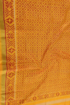 Yellow Patola Handloom Silk Ikat Dupatta - Luxurion World