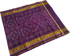 Stunning Purple Patola Handloom Ikat Silk Dupatta - Luxurion World