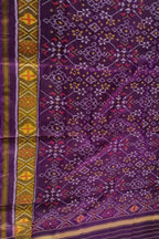 Stunning Purple Patola Handloom Ikat Silk Dupatta - Luxurion World