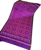 Handloom Silk Dupatta with Pink Patola Design - Luxurion World