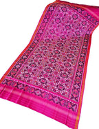 Pink Patola Handloom Silk Dupatta - Luxurion World