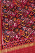 Multicolor Handloom Semi Patan Patola Pure Silk Dupatta - Luxurion World