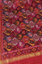 Multicolor Handloom Semi Patan Patola Pure Silk Dupatta - Luxurion World