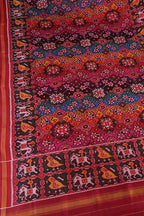 Multicolor Handloom Semi Patan Patola Pure Silk Dupatta - Luxurion World