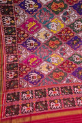 Stunning Multicolor Patola Handloom Semi Patan Patola Pure Silk Dupatta - Luxurion World- Crafted Heirlooms