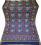 Multicolor Semi Patan Patola Handloom Single Ikat Dupatta - Luxurion World- Crafted Heirlooms