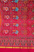 Multicolor Semi Patan Patola Handloom Single Ikat Dupatta - Luxurion World- Crafted Heirlooms