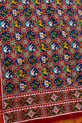 Multicolor Pure Silk Handloom Double Ikat Patan Patola Dupatta - Luxurion World- Crafted Heirlooms