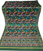 Green Single Ikat Patan Patola Handloom Pure Silk Dupatta