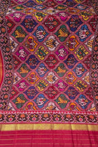 Multicolor Single Ikat Patan Patola Handloom Pure Silk Dupatta
