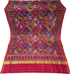 Multicolor Single Ikat Patan Patola Handloom Pure Silk Dupatta