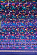 Purple Single Ikat Patan Patola Handloom Pure Silk Dupatta