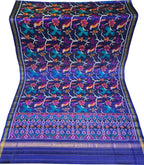 Purple Single Ikat Patan Patola Handloom Pure Silk Dupatta