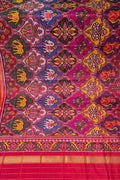 Multicolor Single Ikat Patan Patola Handloom Pure Silk Dupatta