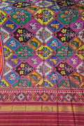 Multicolor Single Ikat Patan Patola Handloom Pure Silk Dupatta