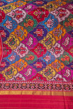 Multicolor Single Ikat Patan Patola Handloom Pure Silk Dupatta