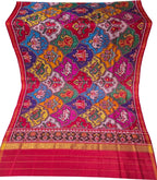 Multicolor Single Ikat Patan Patola Handloom Pure Silk Dupatta