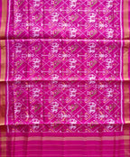 Stunning Pink Patola Handloom Silk Dupatta - Luxurion World