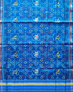 Blue Patola Handloom Silk Dupatta - Pure Elegance - Luxurion World