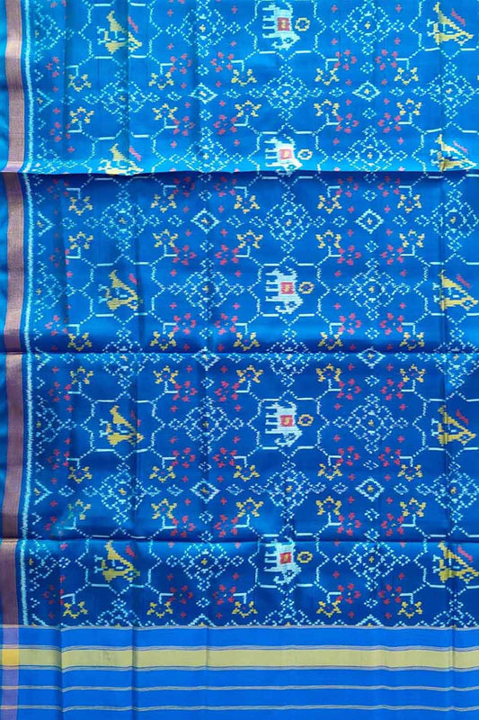Blue Patola Handloom Silk Dupatta - Pure Elegance - Luxurion World