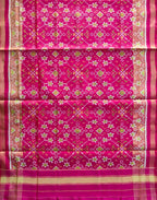 Stunning Pink Patola Silk Dupatta - Handloom Beauty - Luxurion World