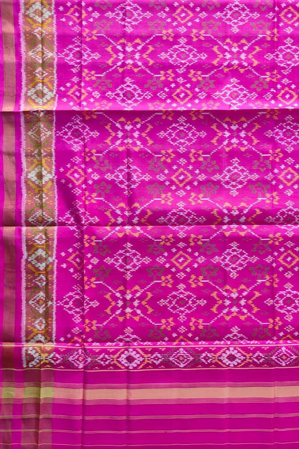 Stunning Pink Patola Handloom Silk Dupatta - Luxurion World