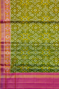 Stunning Green Patola Silk Dupatta Handloom - Luxurion World