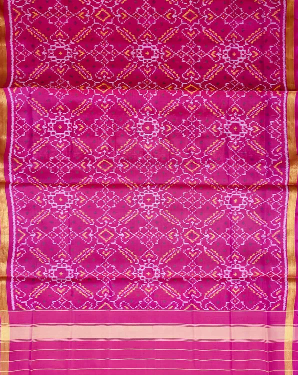 Stunning Pink Patola Silk Dupatta - Handloom Beauty - Luxurion World