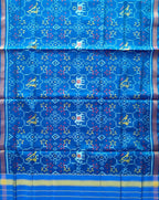 Blue Patola Handloom Silk Dupatta - Pure Elegance - Luxurion World