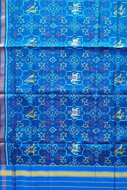 Blue Patola Handloom Silk Dupatta - Pure Elegance