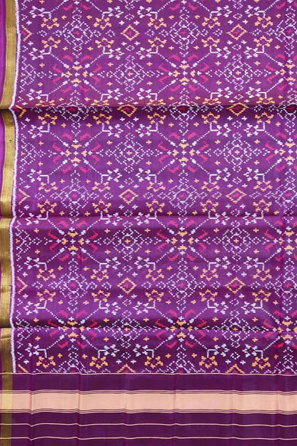 Exquisite Purple Patola Silk Dupatta - Handloom Beauty - Luxurion World