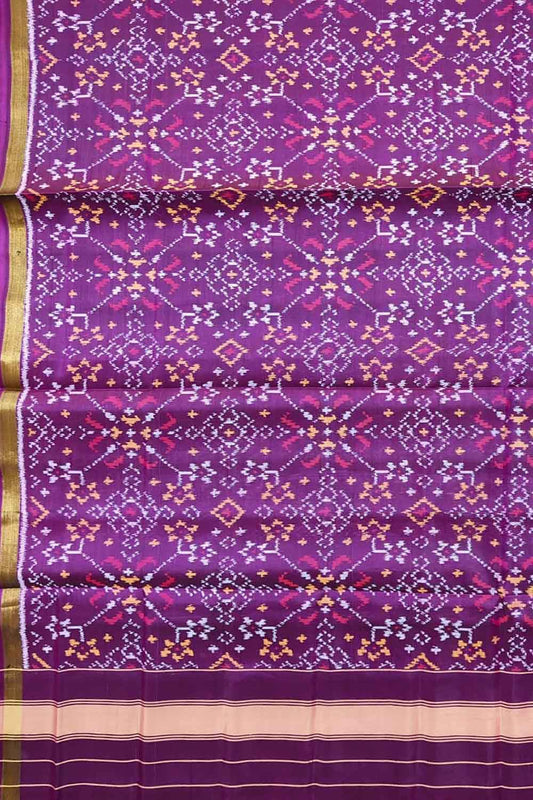 Exquisite Purple Patola Silk Dupatta - Handloom Beauty - Luxurion World