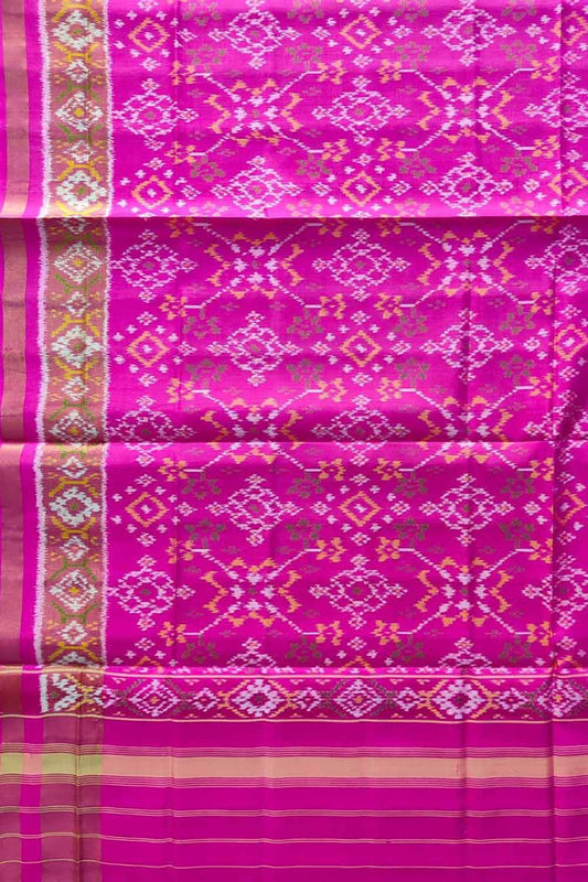 Stunning Pink Patola Silk Dupatta - Handloom Beauty - Luxurion World