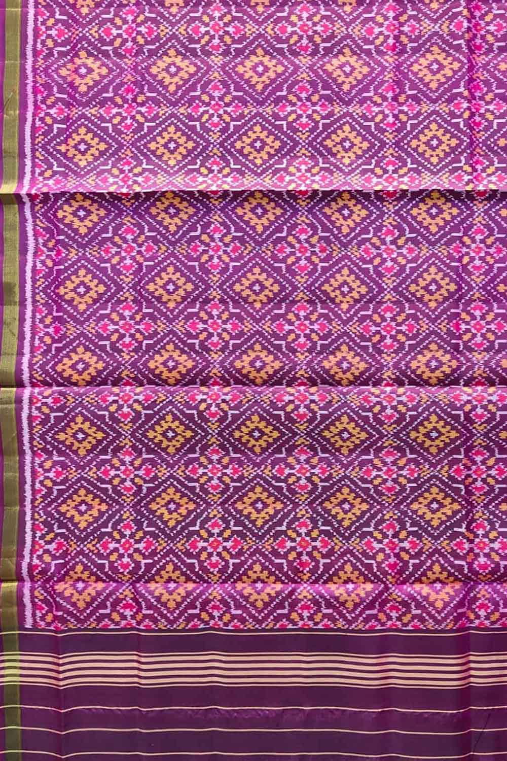 Exquisite Purple Patola Silk Dupatta - Handloom Beauty - Luxurion World