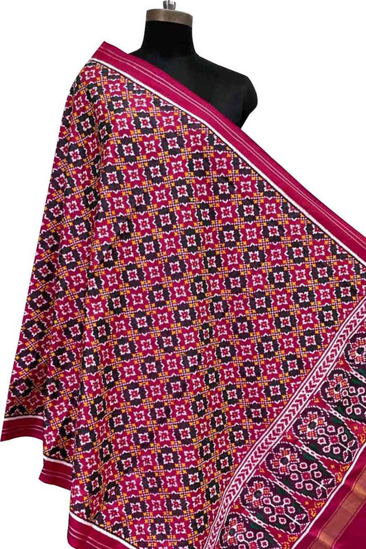 Multicolor Pure Silk Handloom Double Ikat Patan Patola Dupatta